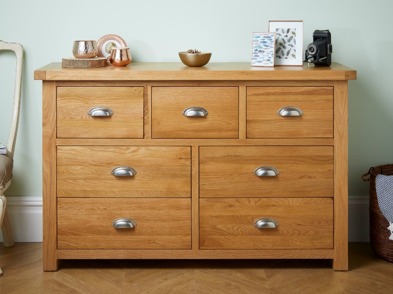 Birlea Woburn 4 and 3 Drawer Chest Oak - image 2
