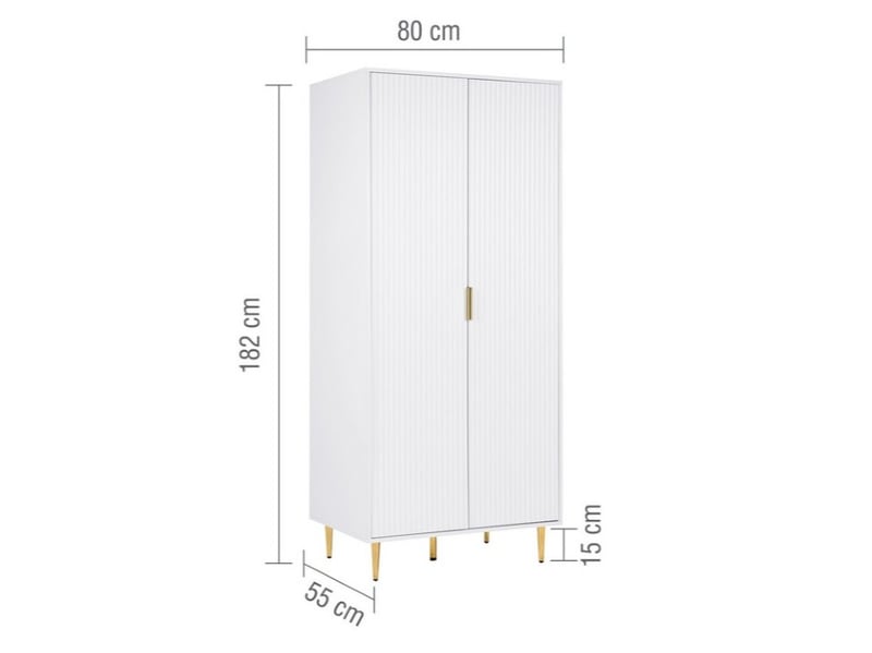 Birlea Zara 2 Door Fluted Wardrobe - image 5