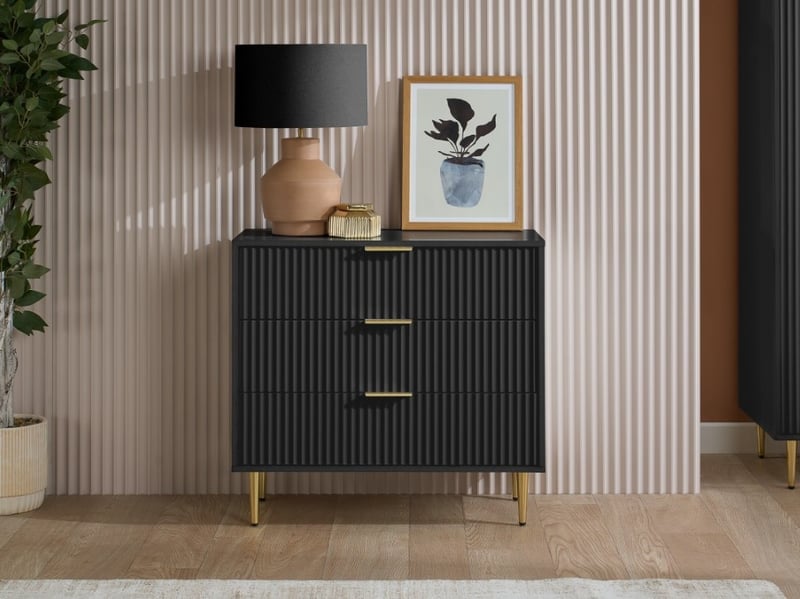 Birlea Zara 3 Drawer Fluted Chest Drawer Chest - image 1